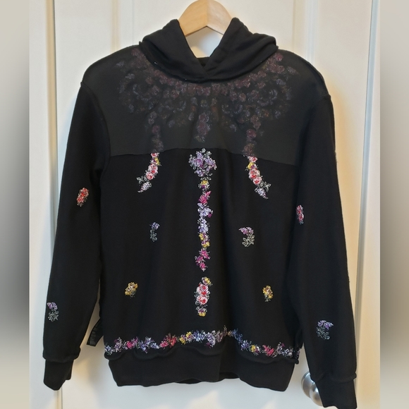 H&M X Giambattista Valli Embroidered Rhinestone Unisex Sweatshirt Sz XS - Picture 8 of 15